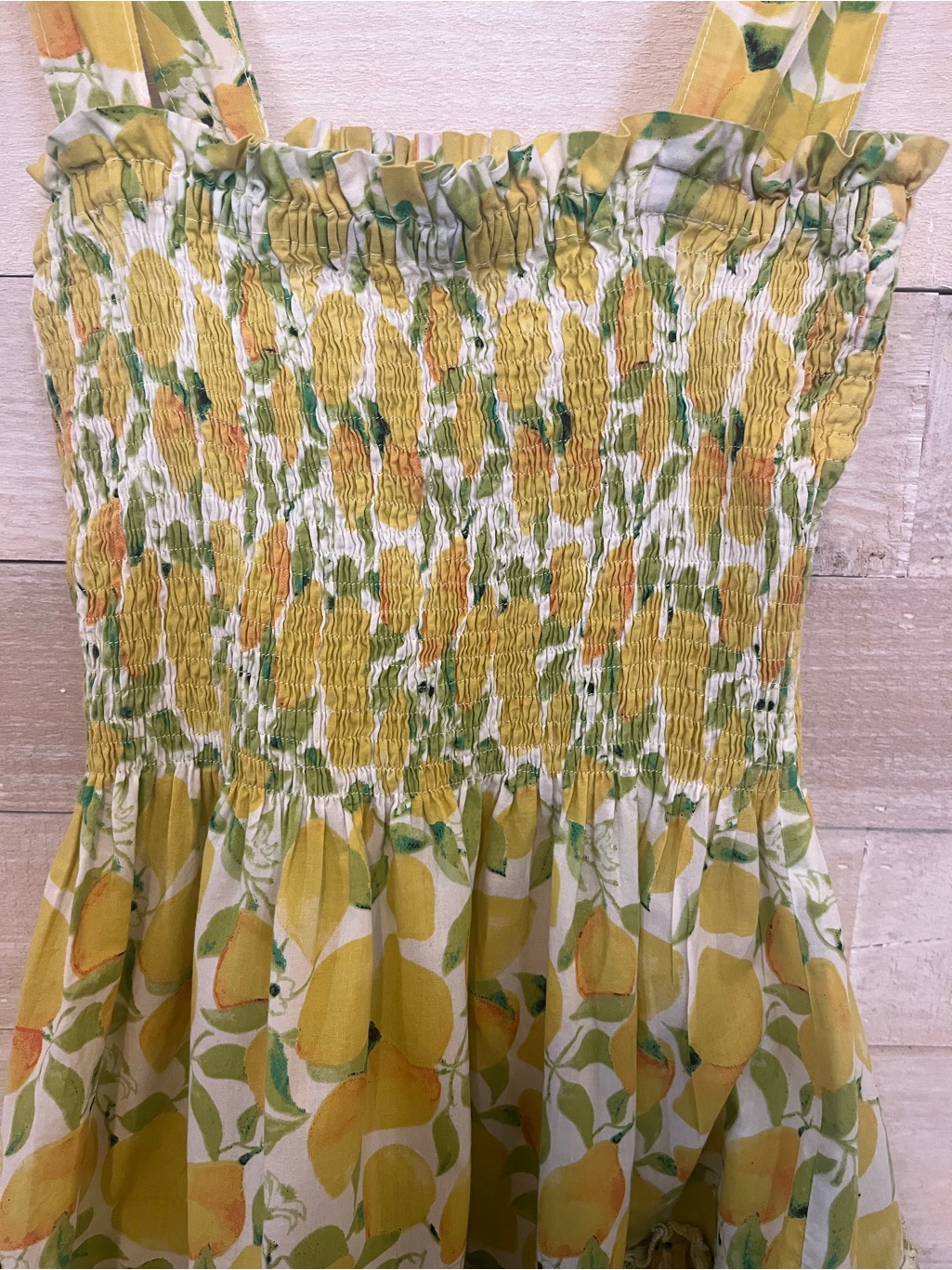 Cb Positano Lemon-Print Yellow Tie-Shoulder Maxi Dress Made In Italy — image 2 of 8